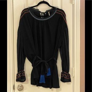 Free people belted cotton shirt